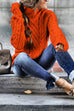 Heididress Mockneck Solid Cable Knit Pullover Sweater