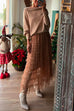 Heididress Boat Neck Batwing Sleeves Cozy Pullover Sweater