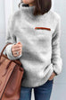 Heididress Winter Turtleneck Zipper Fuzzy Pullovers
