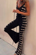 Heididress Lace-Up Tie Dye Cami Jumpsuit