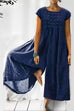 Heididress Ruched Short Sleeve Wide Leg Baggy Jumpsuit