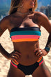 Heididress Stripes Tube Bandeau 2 Pieces Bikini Set