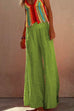 Heididress Smocked Elastic Waist Baggy Wide Leg Cotton Linen Pants