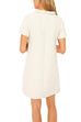 Heididress Elegant Crewneck Short Sleeves Buttons Tweed Dress