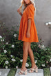 Heididress Solid Half Sleeve Ruched Babydoll Dress