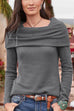Heididress Solid Off Shoulder Long Sleeve Warm Pullovers