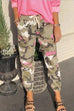 Heididress Elastic Mid Waist Camo Cargo Pants