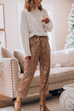 Heididress Drawstring Mid Waist Glitter Sequin Pants